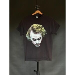 Vintage Batman TShirt Medium Black The Dark Knight Heath Ledger The Joker